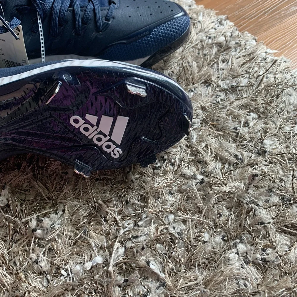 Adidas Baseball Icon Bounce Cleats‎ NavyWhitecarbon